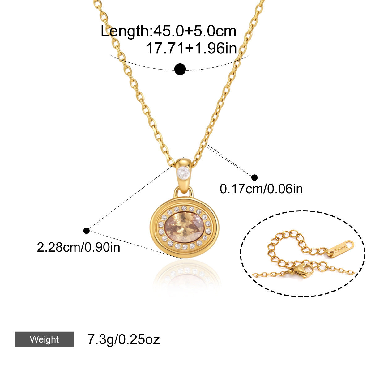 Collier en acier inoxydable en titane pour femmes