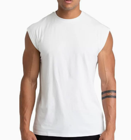 Veste sans manches de fitness pour hommes avec bandes réfléchissantes sur le dos