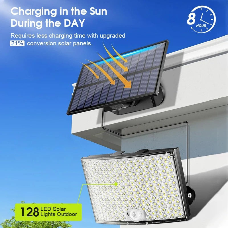 LED Solar PIR Motion Sensor Wall Light Outdoor Garden Sécurité Flood Street Lampe