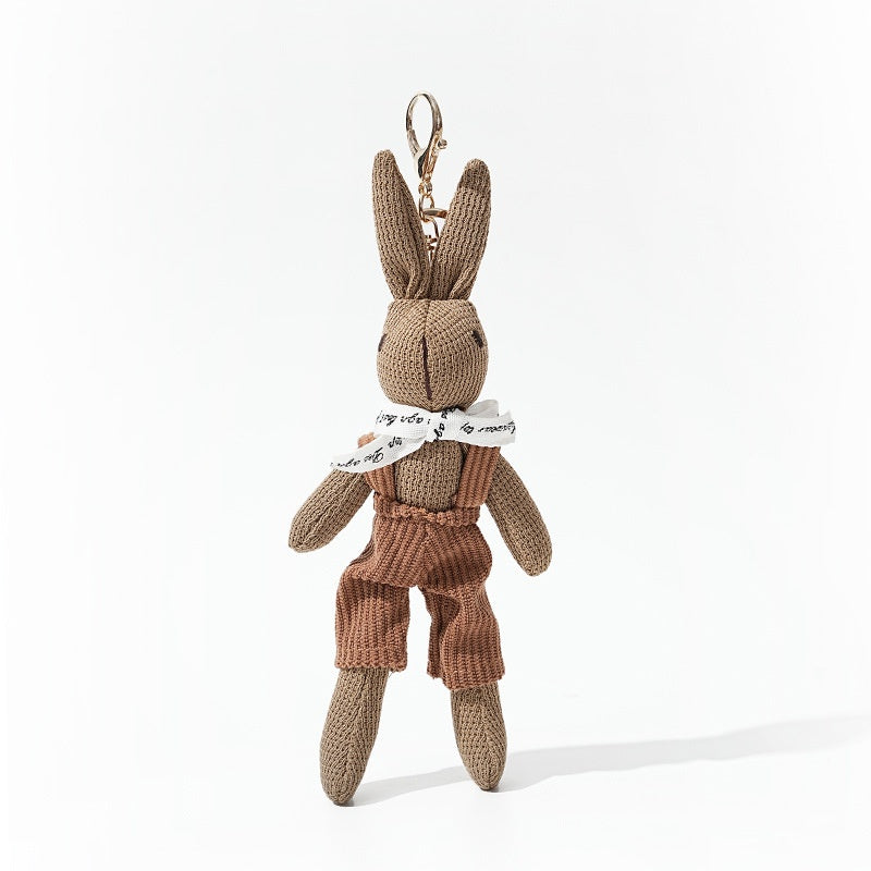 En peluche pendentif Creative Keychain Bow Tie Suspenders Rabbit