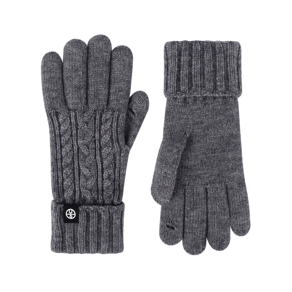 Gants tricotés pour le cyclisme en plein air d'hiver