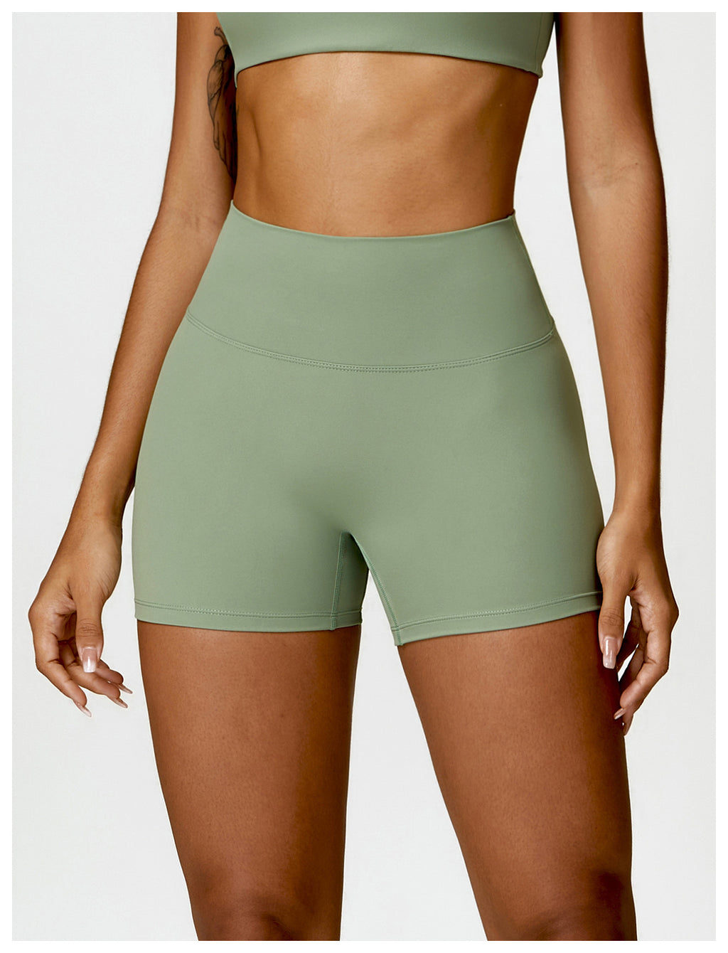 Short de yoga haute taille Belly Contracting Peach Hip Lifting Sport Short