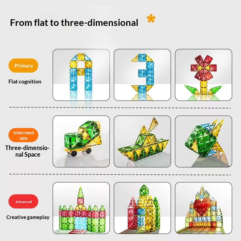 Assemblage Magnetic Square Block Building Jouets