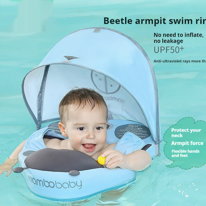 Anneau de natation pour bébé en élastique sans gonflage