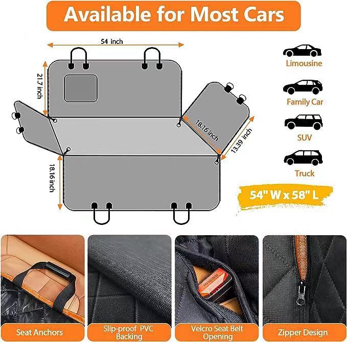 Siège arrière de voiture de tapis d'animal de compagnie Coussin eau et anti-bite résistant à la saleté