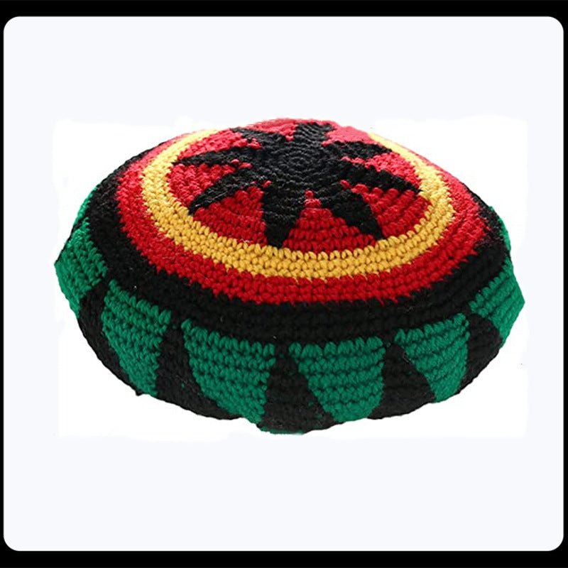 Halloween Jamaïque Reggae Enfants Woolen Cap Handmade Knitted Rainbow Striped Festival Fun