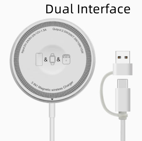 Chargeur magnétique sans fil 15W pour recharger rapidement le téléphone
