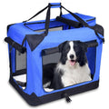 3-Porte pliant soft Dog Crate avec sac de transport et lit polaire