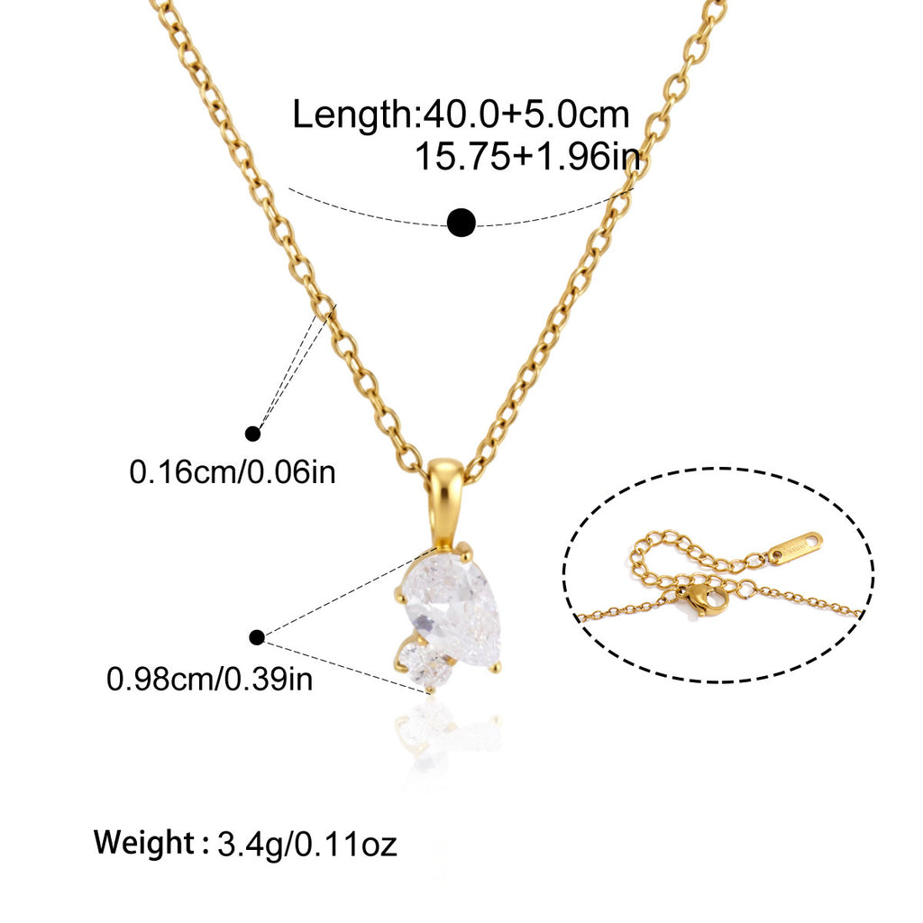 Pendentif en acier au titane Zircon