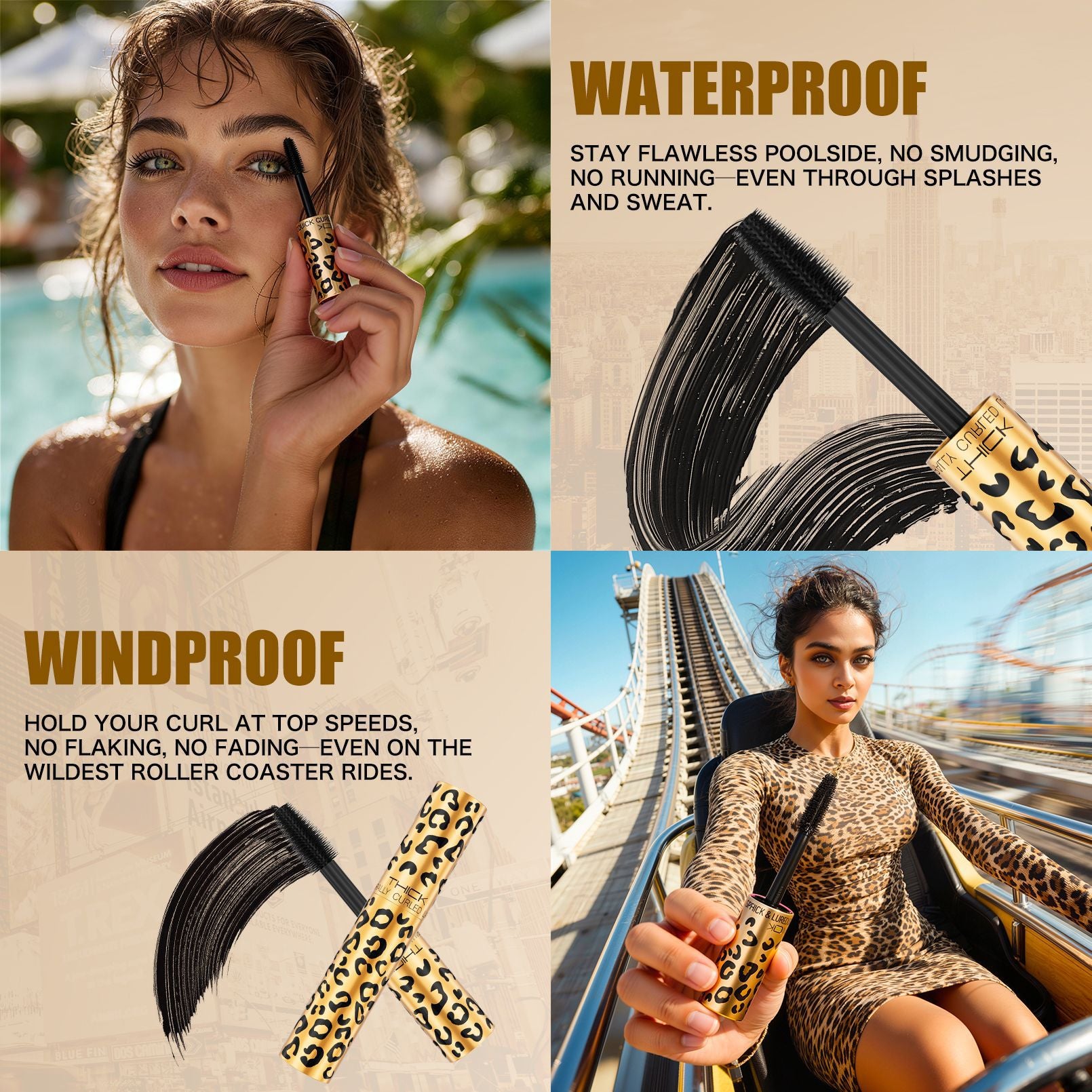 Curling allongé à l'aspect naturel Volumizing Waterproof Mascara