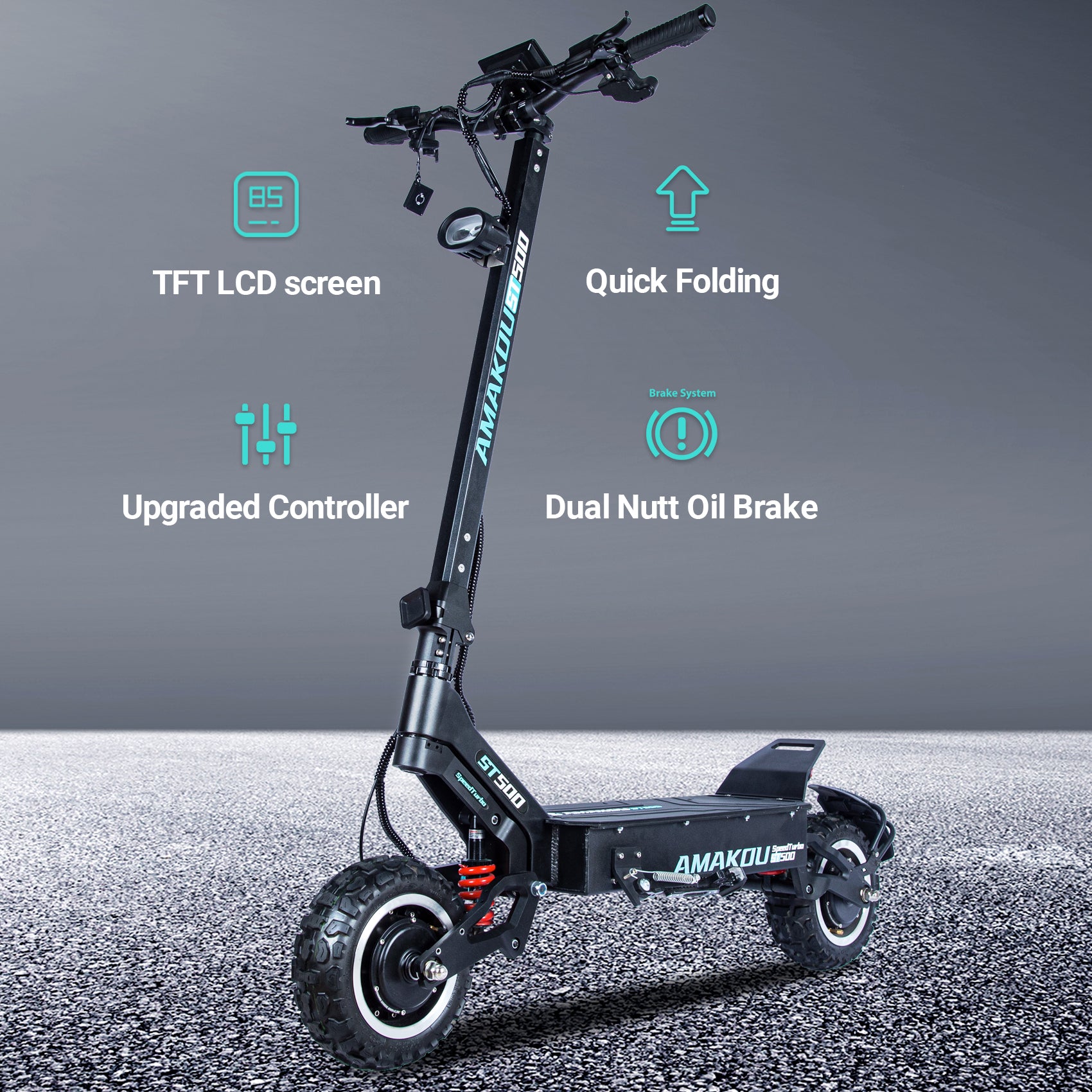 X7 alliage d'aluminium noir 80-100kmph 4500W double moteur scooter électrique