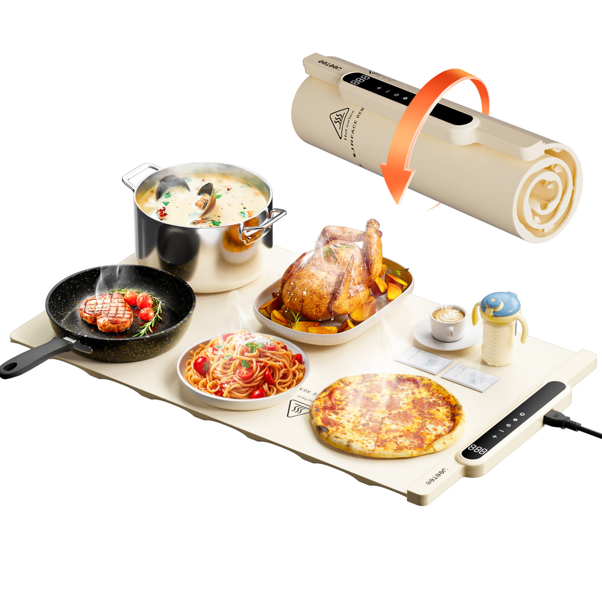 Plaque de chauffage pour aliments en silicone