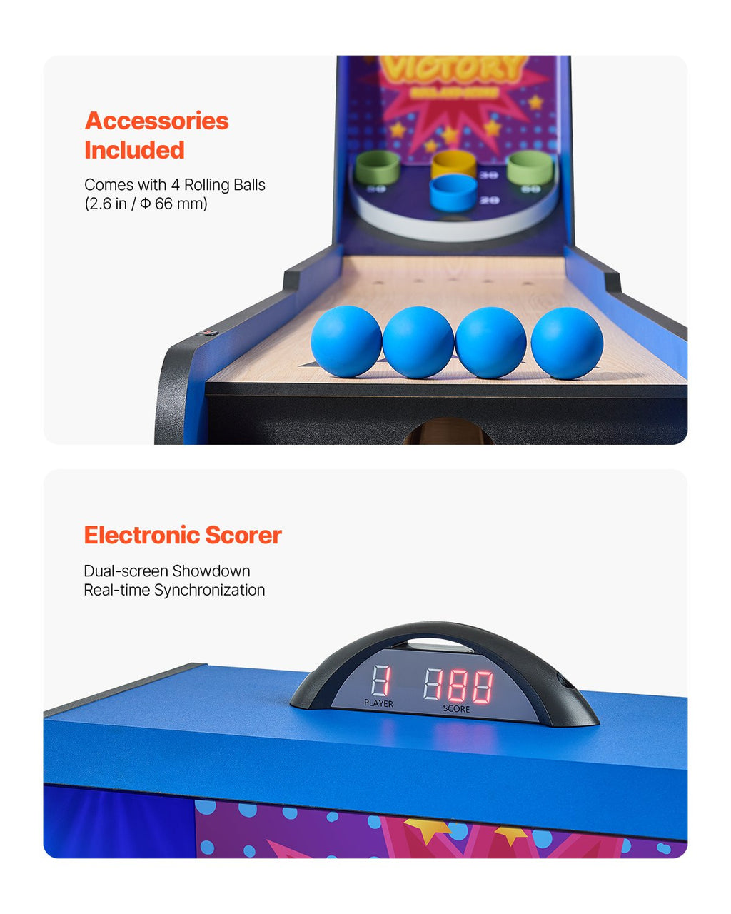 VEVOR 8' Roll and Score Classic Arcade Table de jeu
