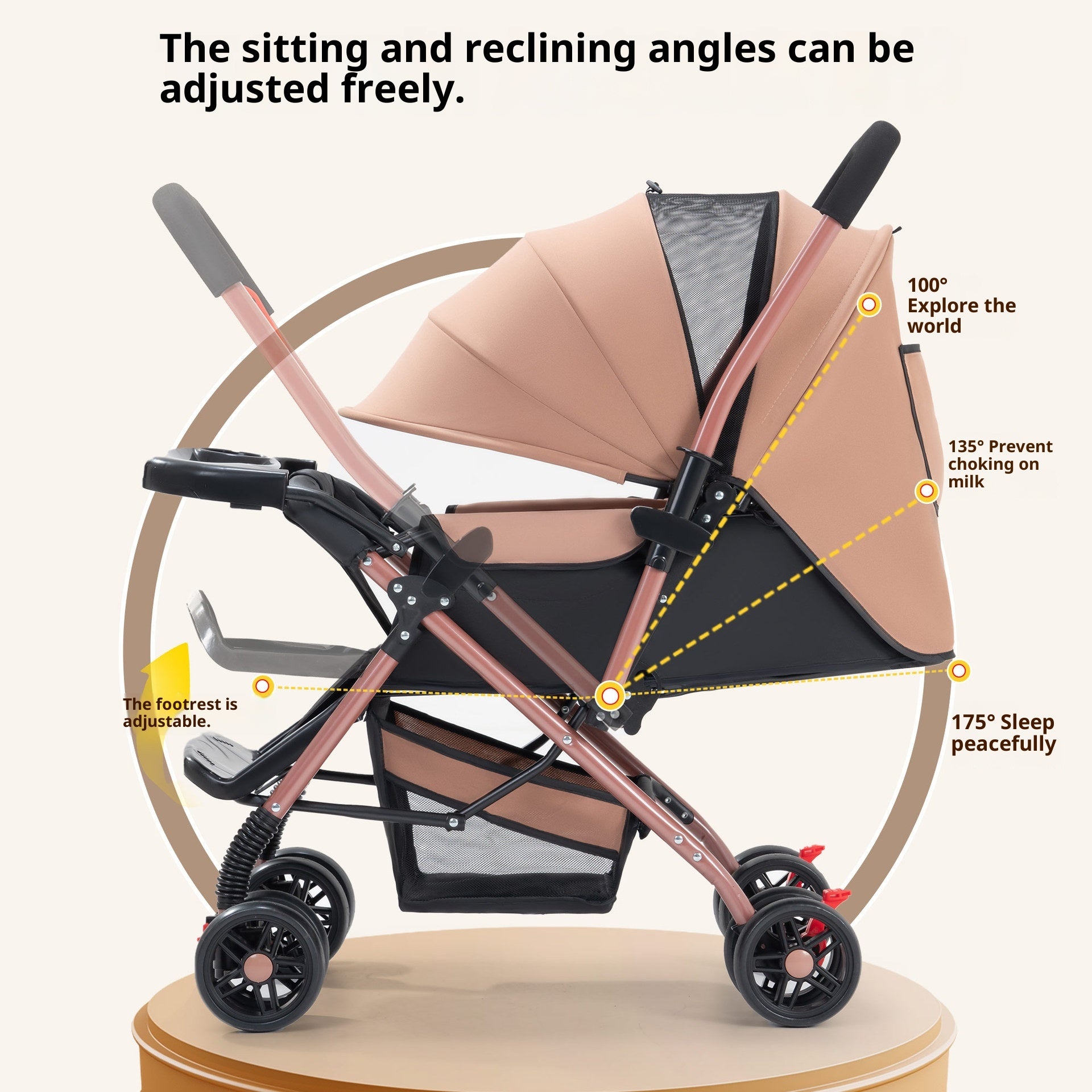 Poussette pour bébés bidirectionnelle