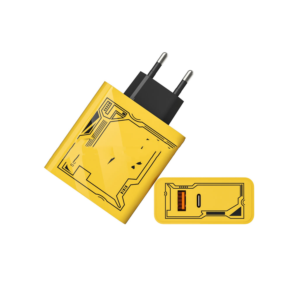 Machine Crustacean A C Chargeur jaune 5v2a Qc30 Charge rapide PD25W Fiche de charge