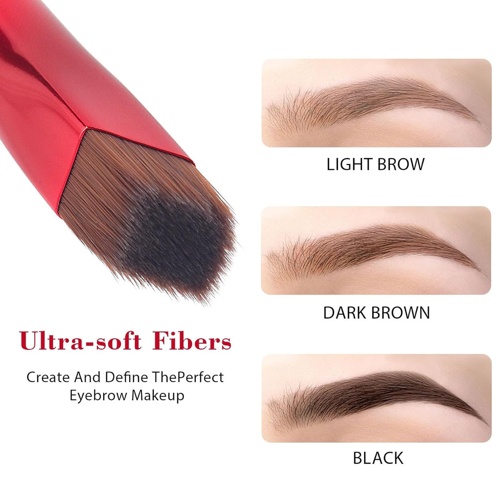Brosse à sourcils multifonctions - Design carré en angle pour le remplissage des sourcils