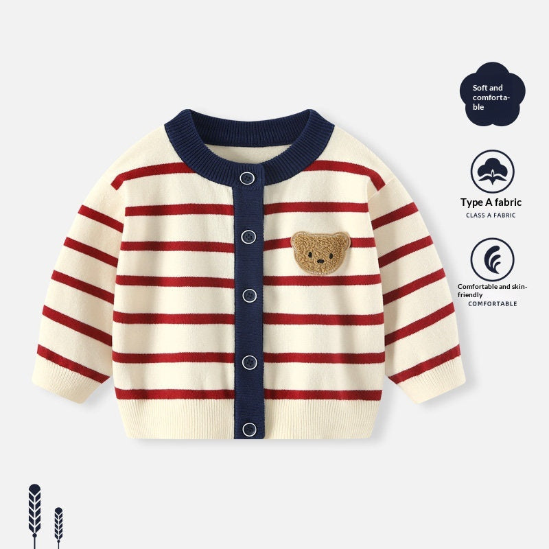 Chandail pour bébé Chemise tricotée pour bébé garçon