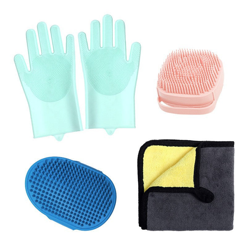 Jeu de gants de bain pour chiens