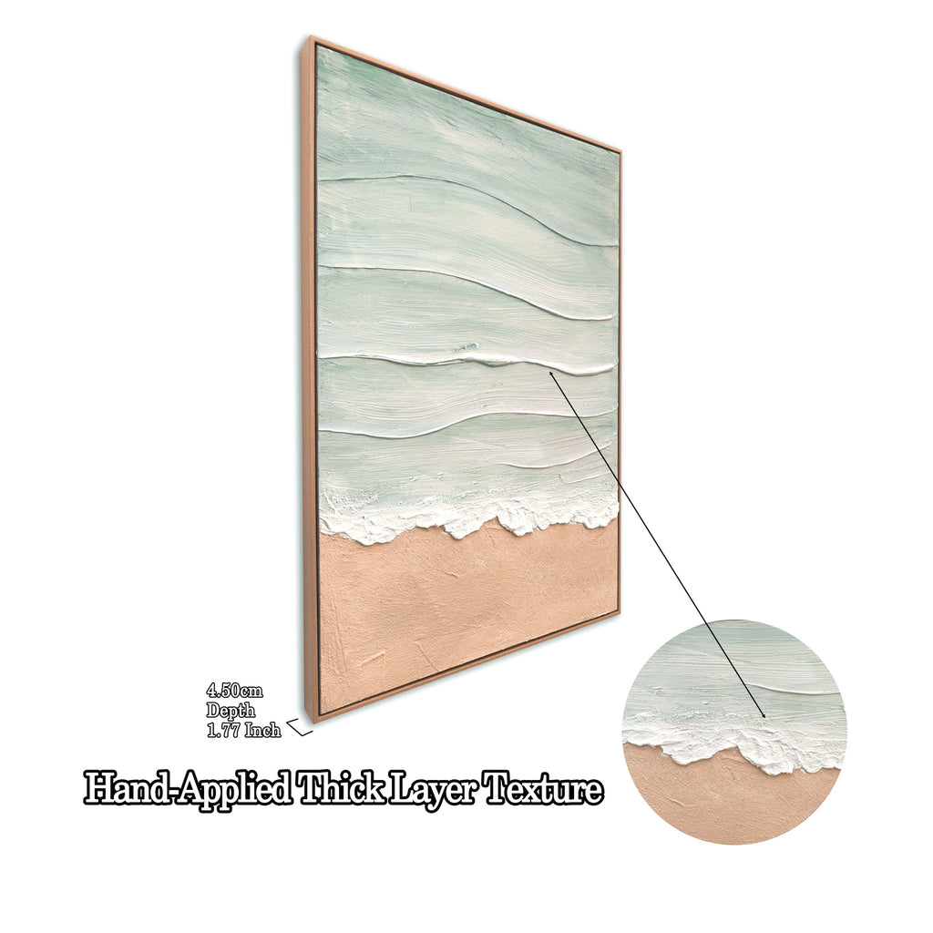 24x36 framed Coastal Beach Wall Art