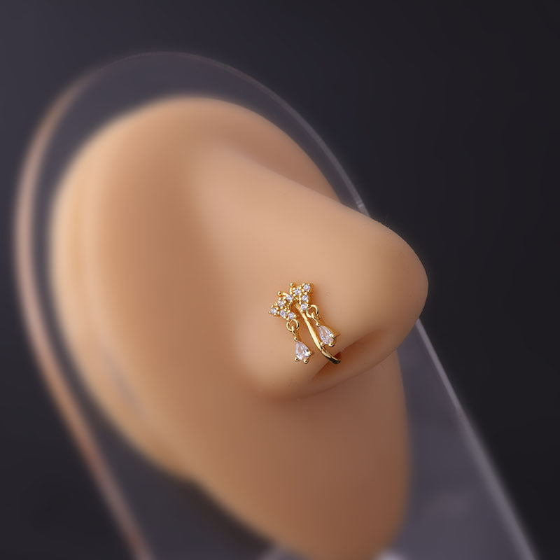 Micro-paved Zircon Nez Clip Non-piercing Nez Bijoux