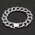 Bracelet Hip-Hop personnalisé pour les hommes et les femmes Chaîne Cubaine Tout-Diamant