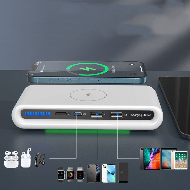 Chargeur sans fil de bureau 15W8 Lampe d'atmosphère couleur