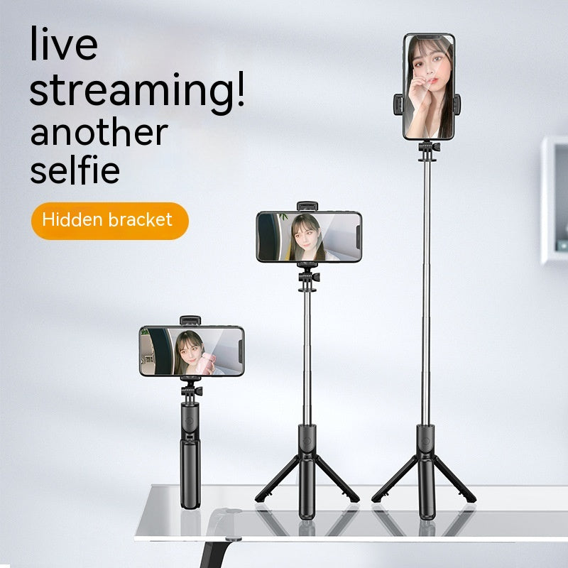 Selfie Stick sans fil Bluetooth Caméra Artifact Fill Light Anti-shake Rack Floor Tripod Po