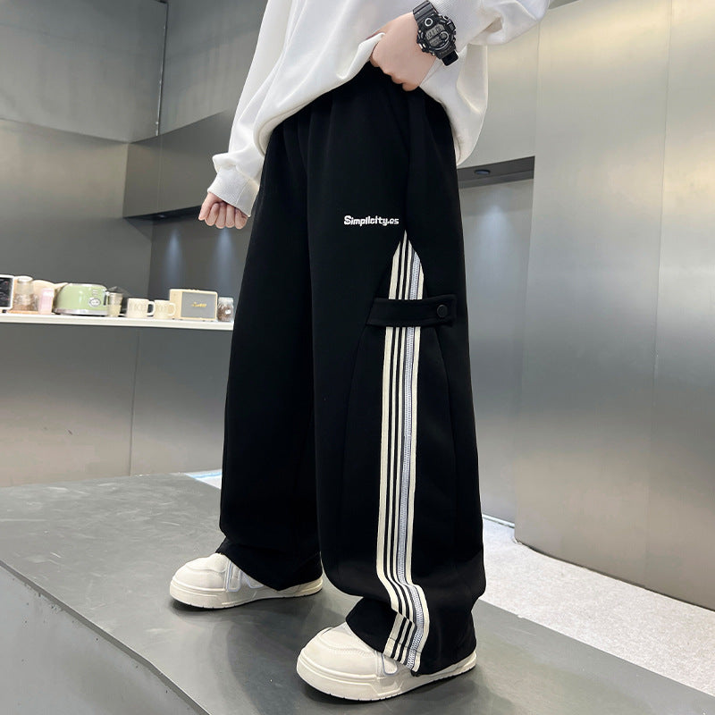Sweatpants à jambes droites de mode pour garçons