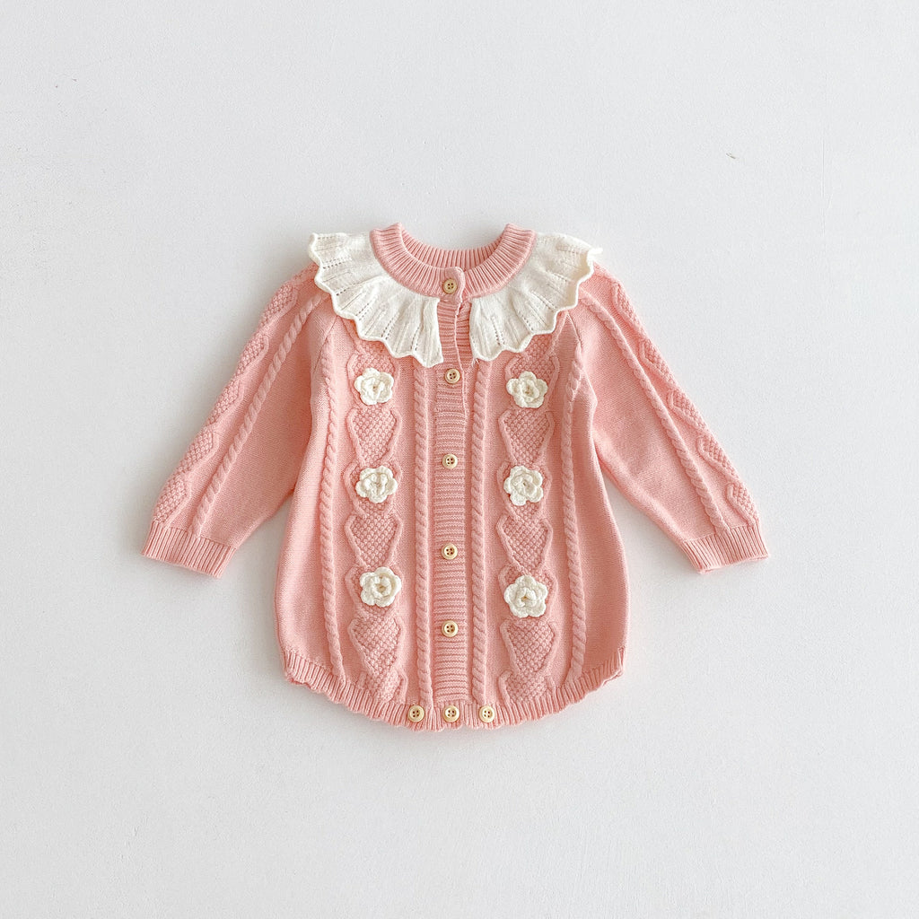 Robe de saut en maille à col de feuille de lotus