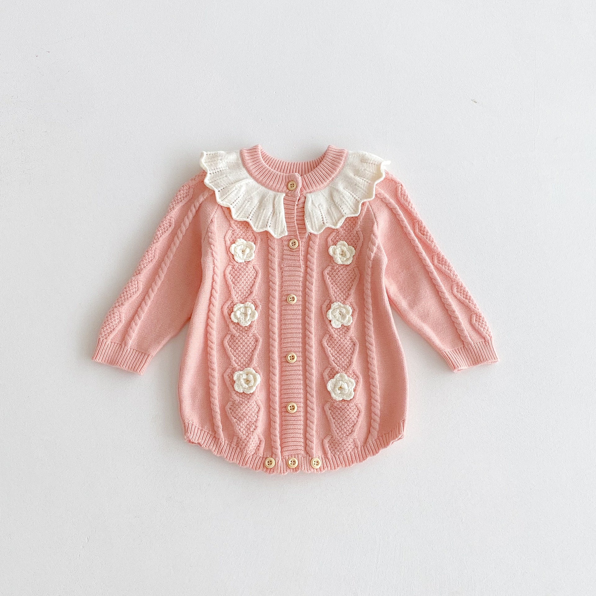 Robe de saut en maille à col de feuille de lotus