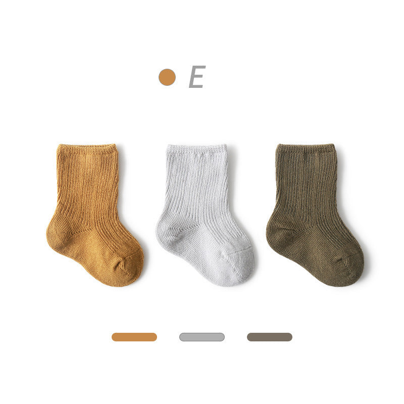 Bébé Style d'automne Chaussettes de jambe non étanches Couleur pure