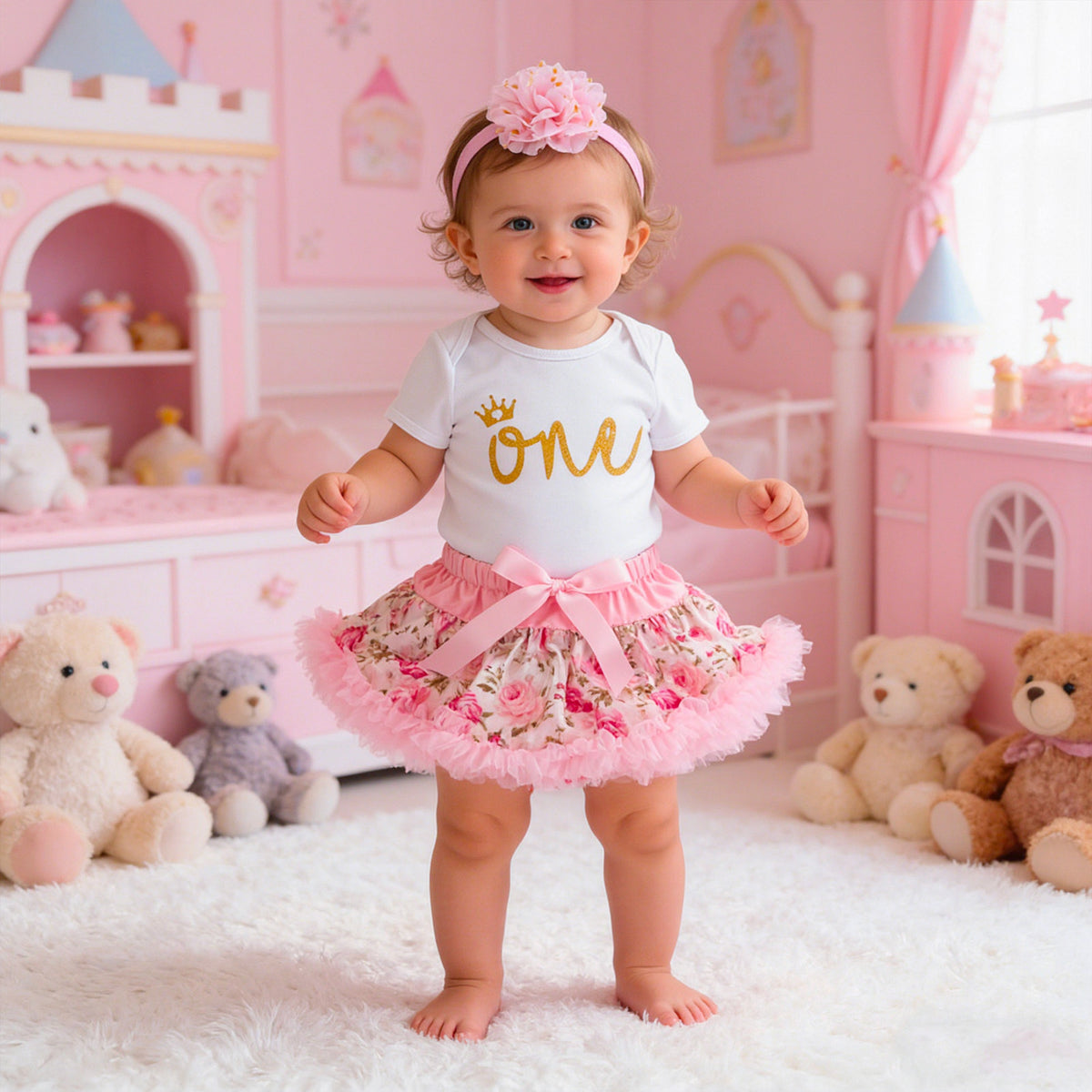 Bébé Outfit d'été blanc à manches courtes