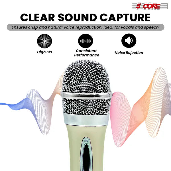 5 CORE Microphone Dynamic Vocal Handheld Mic Cardioïde Unidirectionnel Microfono W On Off Sw