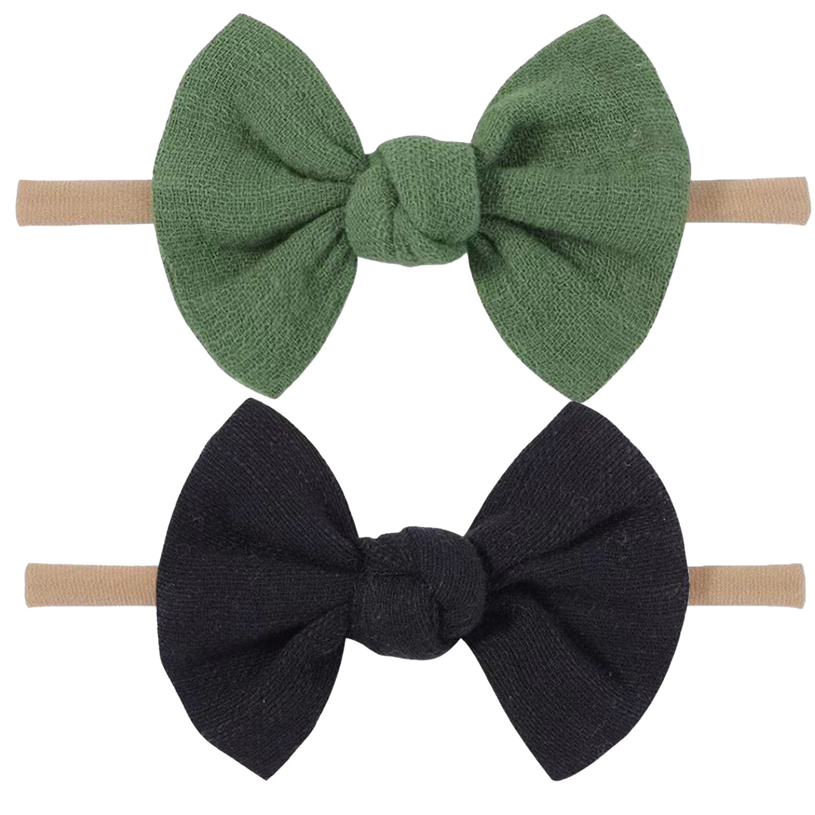 Bandes de tête douces Bébé filles Nylon Bande de tête avec cheveux Bow bandes de cheveux Accessoires pour cheveux pour Newb
