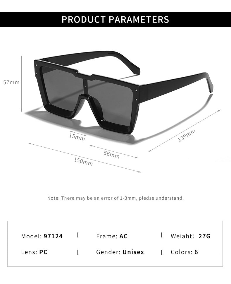 Lunettes de soleil européennes et américaines personnalisées Grandes Rim Lens Ins Style Sport Go