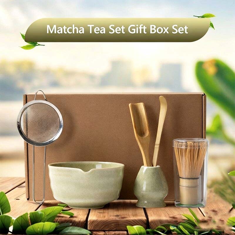 Set Matcha avec Matcha traditionnel en bambou