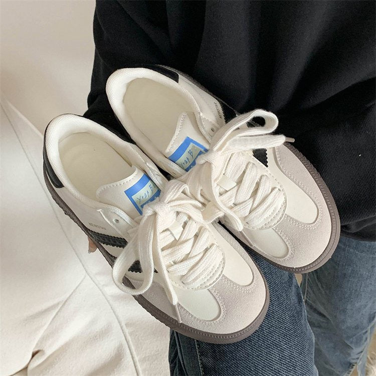 Retro Casual Blanc Sneakers Pour Femmes Versatile et Parfait pour le Sport