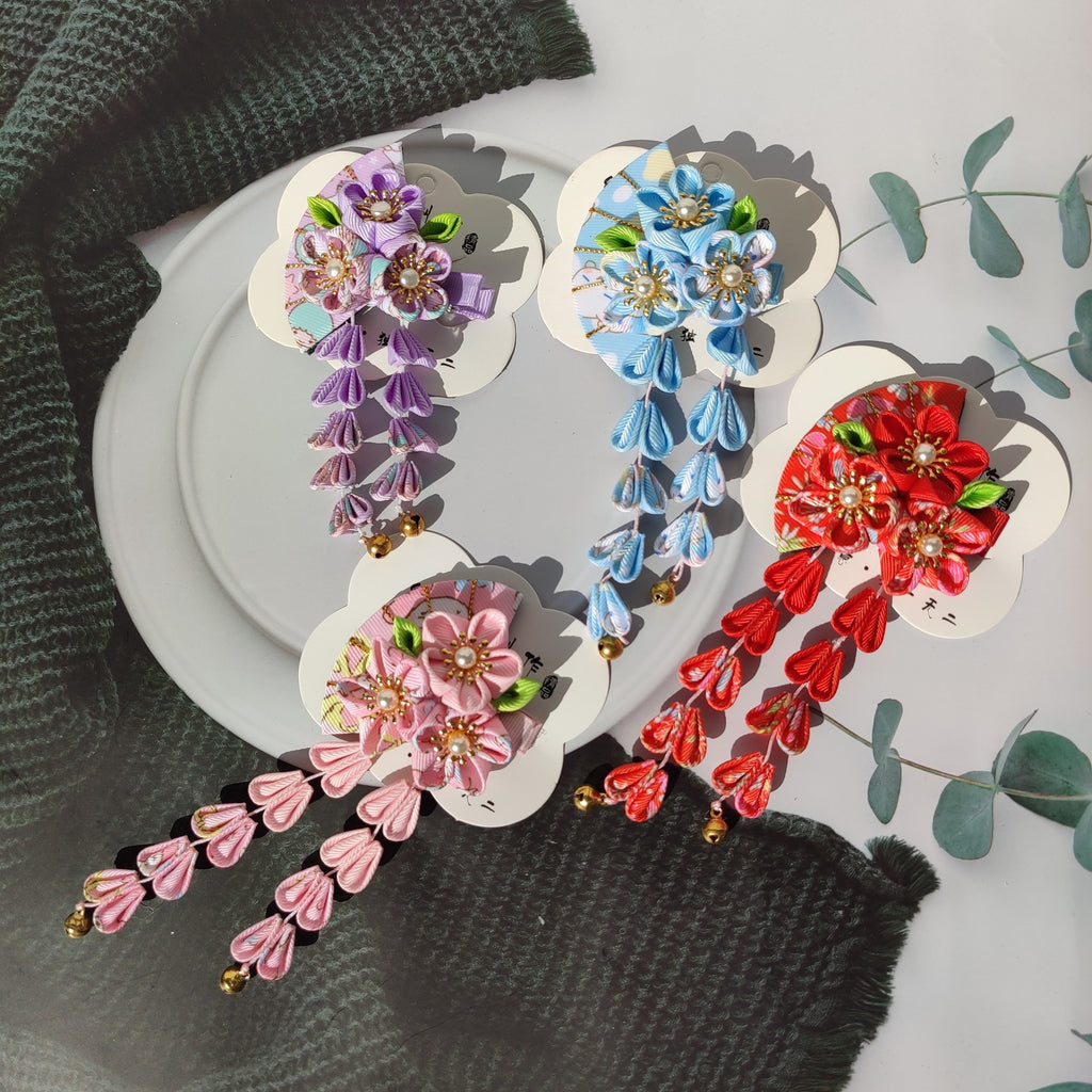 Japanese-style floral hair stick