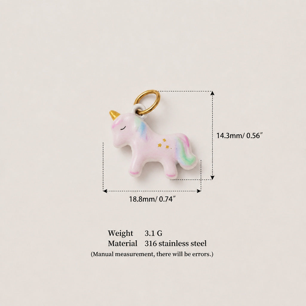 Pendentif en acier inoxydable bricolage, protection des couleurs
