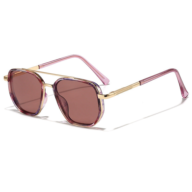 Lunettes de soleil en métal de style Chanel pour hommes
