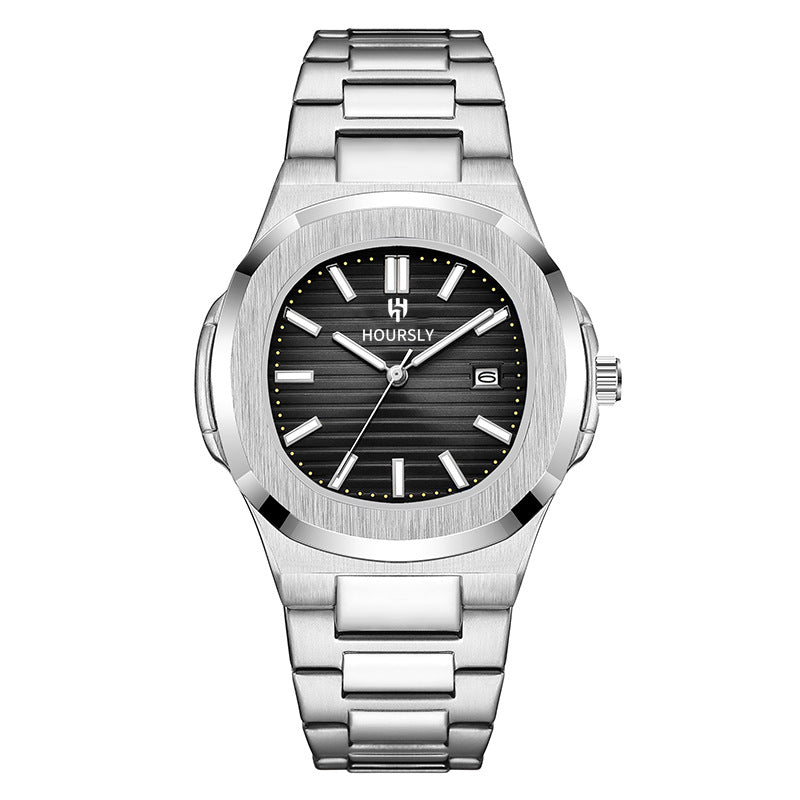 Fashion Premium Business Simplicité Ceinture en acier Quartz Montre homme
