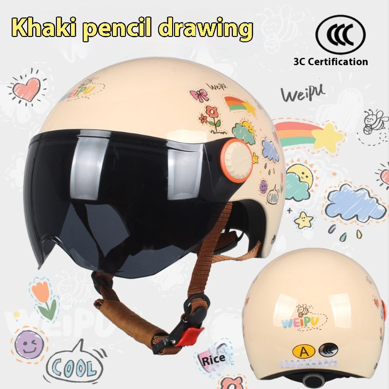 Cute Cartoon Windscreen Casque de voiture électrique