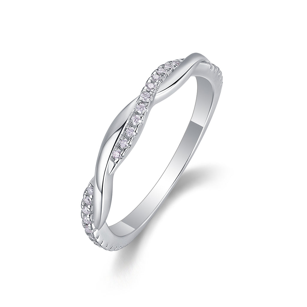 S925 Argent 1.9g Anneau en mousse de platine