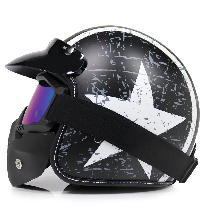 Retro Moto Casque Homme Moto