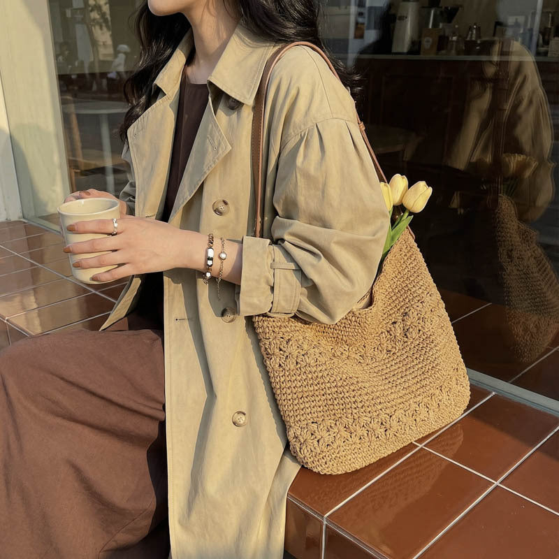 Sac de plage tendance pour femmes à épaule unique