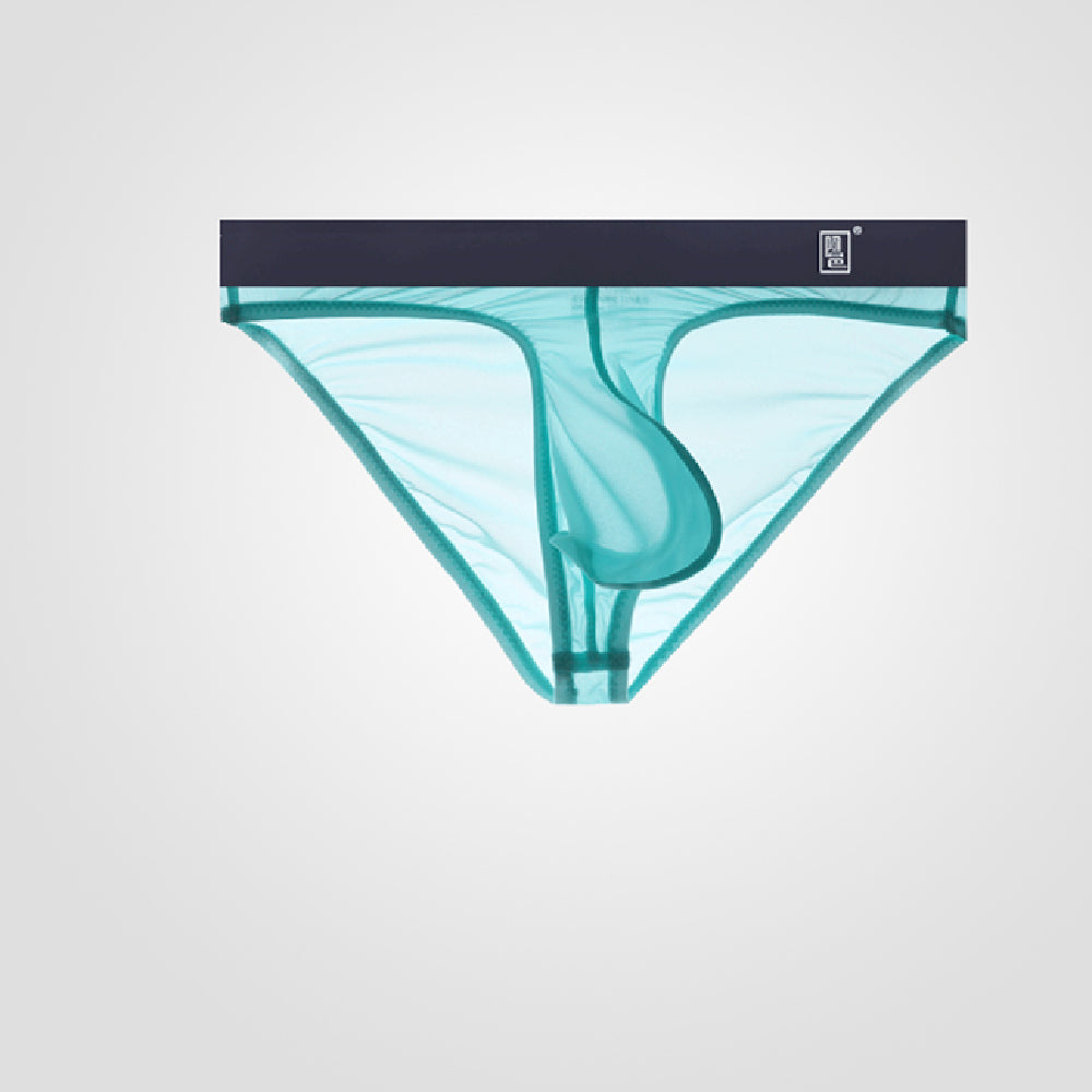 Sous-vêtements pour hommes Slips transparent en soie de glace Sexy Full transparent Trendy Personnalité masculine