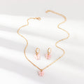 La mode créative résine papillon collier et boucle d'oreille ensemble