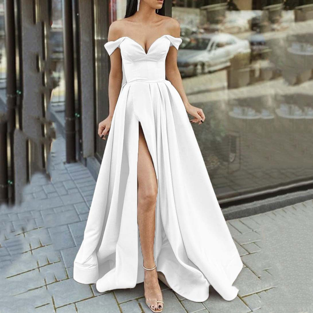 Vêtements pour femmes Tube multicolore Top col V Robe sans dos Large Swing sans manches