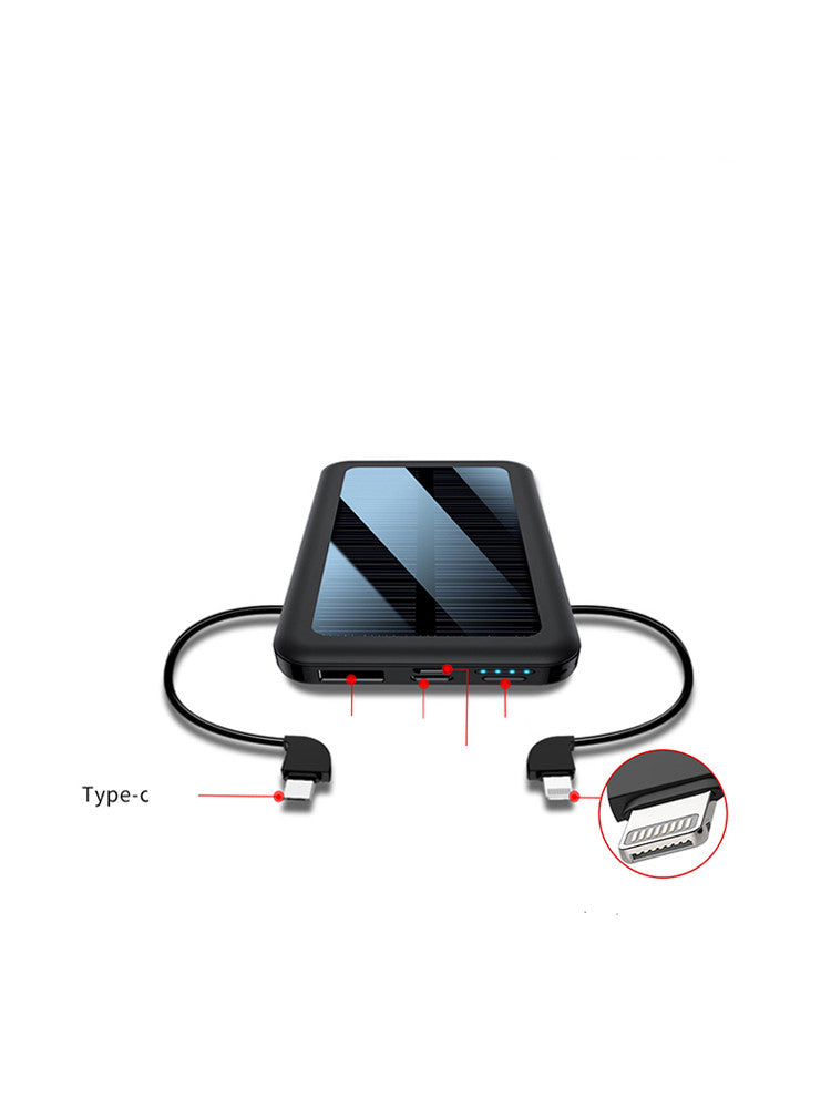 Banque solaire de grande capacité portable ultra-mince