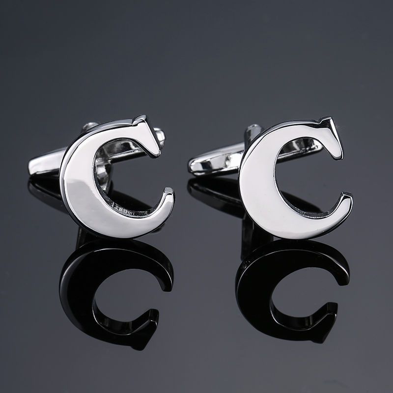 Men's French Anglais Letter Cufflinks